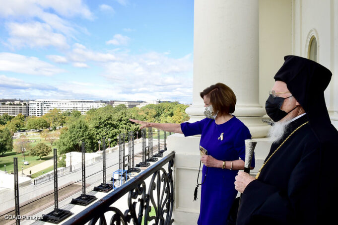 Συνάντηση του Πατριάρχη με τη Νάνσυ Πελόσι