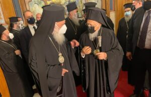 Επίσκεψη του Οικουμενικού Πατριάρχη Βαρθολομαίου στον Αρχιεπίσκοπο Ιερώνυμο