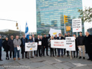 Διαμαρτυρία έξω από τον ΟΗΕ για την παράνομη κατοχή στην Κύπρο