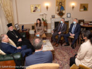 Συνάντηση Αρχιεπισκόπου Ελπιδοφόρου με τον Υπουργό Προστασίας του Πολίτη, Τάκη Θεοδωρικάκο