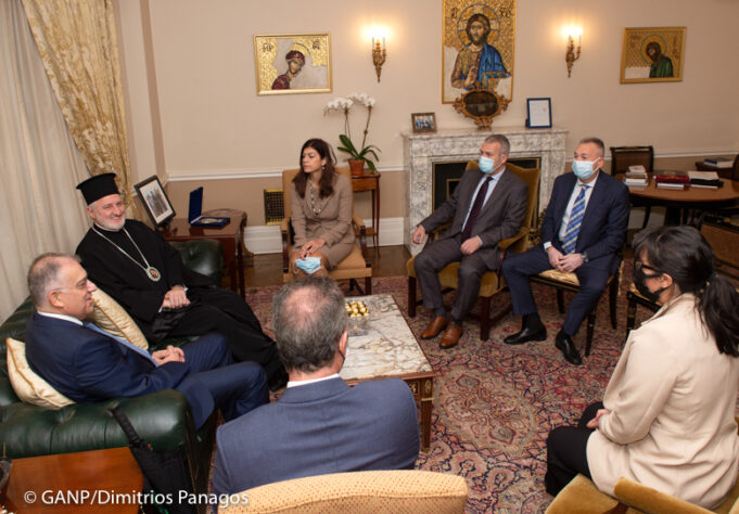 Συνάντηση Αρχιεπισκόπου Ελπιδοφόρου με τον Υπουργό Προστασίας του Πολίτη, Τάκη Θεοδωρικάκο