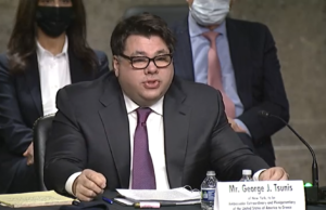 Ακρόαση του υποψήφιου Πρέσβη των ΗΠΑ στην Ελλάδα, Τζορτζ Τσούνη, από την Επιτροπή Διεθνών Σχέσεων της Γερουσίας