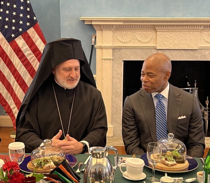 Archbishop Elpidophoros and Greek-American Community Leaders Met with Mayor Eric Adams