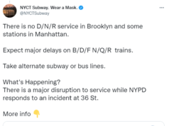 Shooting investigation underway at subway station in Brooklyn