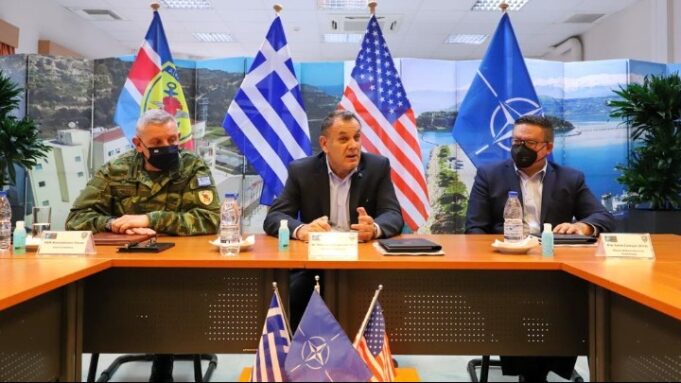 Greek Defense Minister, US Congressmen visit Souda Bay with Ambassador Pyatt