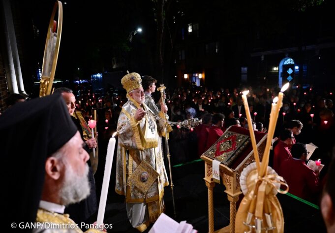 Archbishop Elpidophoros and Area Clergy Focus on Paschal Message of Peace, Love