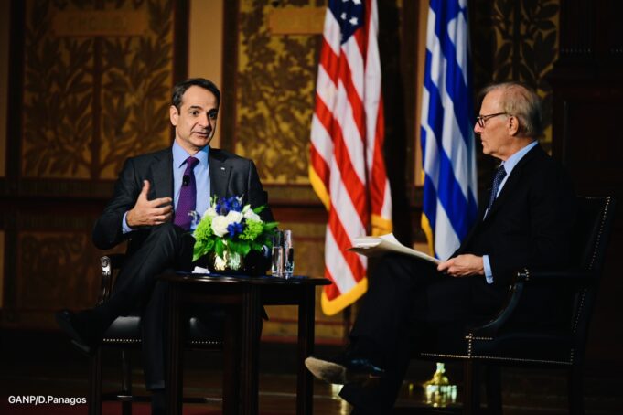 Greek PM Mitsotakis at Georgetown U: Greece believes in keeping communication channels open with Turkey, Russia