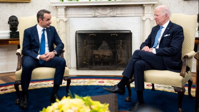 Greek Prime Minister Mitsotakis meets with U.S. President Biden at the White House