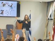 H συγγραφέας Βιολέττα Αναγνώστου -Φαβέρο στο Σχολείο του Αγίου Δημητρίου Αστόριας