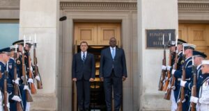U.S. Defense Sec. Lloyd J. Austin Welcomed Greek Minister of Defense Nikos Panagiotopoulos