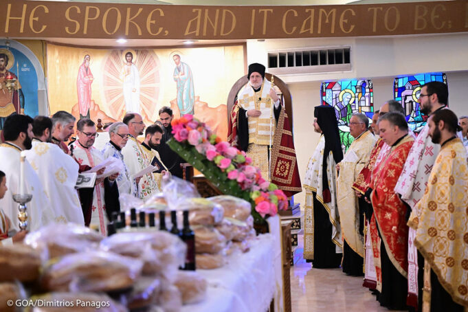 Ο Αρχιεπίσκοπος Ελπιδοφόρος στην Αγία Παρασκευή του Greenlawn