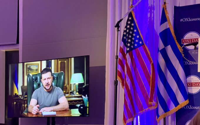 Τον Β. Ζελένσκι τίμησε το “Washington OXI Day Foundation” για την επέτειο της 28ης Οκτωβρίου