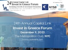 The 24th Annual Capital Link “Invest in Greece” Forum on December 9 in NYC