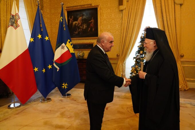 Με τον Πρόεδρο της Μάλτας συναντήθηκε ο Οικουμενικός Πατριάρχης