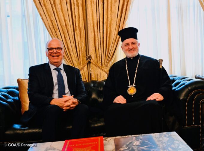 Εθιμοτυπική συνάντηση Αρχιεπισκόπου με τον νέο Πρέσβη της Ελλάδας στον ΟΗΕ