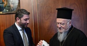 Συνάντηση Ν. Ανδρουλάκη με τον Οικουμενικό Πατριάρχη