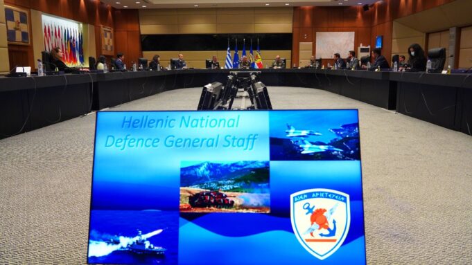 Visiting Fletcher students meet with FM Dendias, General Floros