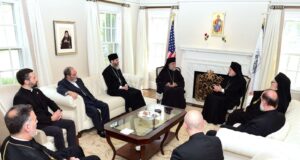 Archbishop Elpidophoros, Metropolitan Saba Have First Meeting