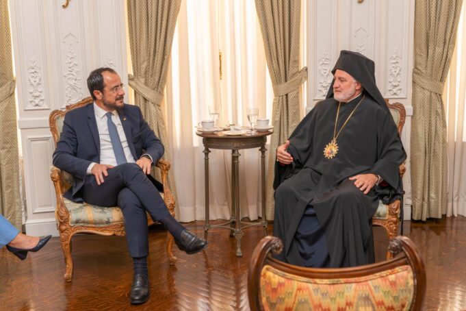 Με τον Πρόεδρο της Κυπριακής Δημοκρατίας, Νίκο Χριστοδουλίδη συναντήθηκε ο Αρχιεπίσκοπος Ελπιδοφόρος