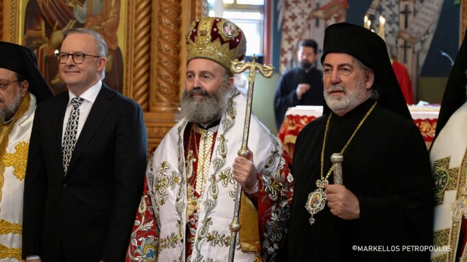 O Πρωθυπουργός της Αυστραλίας στη Θεία Λειτουργία επί τη λήξει της 12ης Κληρικολαϊκης Συνελεύσεως