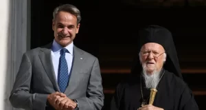 PM Mitsotakis meets with Ecumenical Patriarch Bartholomew
