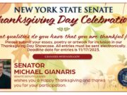 Senate Deputy Leader Gianaris Launches Annual Thanksgiving Creative Celebration