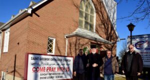 Archbishop of America Visits Fire Ravaged Jordanian Greek Orthodox parish in Yonkers