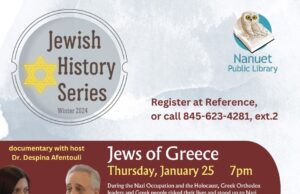 “Jews of Greece” documentary to be broadcasted by Nanuet Public Library
