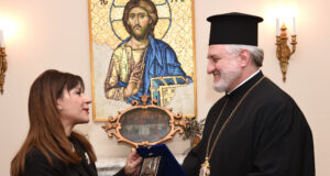 Archbishop Elpidophoros Welcomed Deputy Minister of Social Welfare of Cyprus
