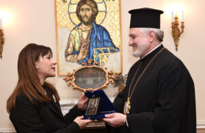 Archbishop Elpidophoros Welcomed Deputy Minister of Social Welfare of Cyprus