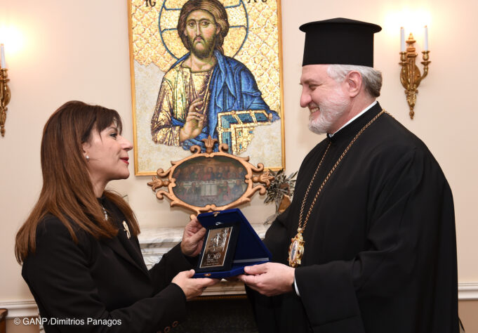 Archbishop Elpidophoros Welcomed Deputy Minister of Social Welfare of Cyprus