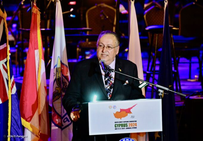 Στην Κύπρο δοκιμάζονται τα όρια του Ελληνισμού, είπε ο Ύπατος Πρόεδρος AHEPA