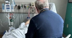 Archbishop Elpidophoros Visits Metropolitan of Corinth at Johns Hopkins University Hospital