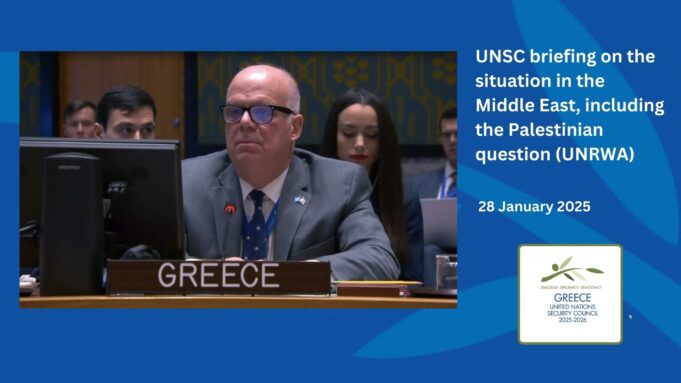 Sekeris: Greece reiterates its unwavering support for UNRWA