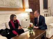 FM Gerapetritis meets with UN Under-Secretary-General for Political and Peacebuilding Affairs DiCarlo