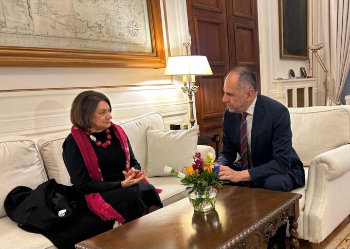 FM Gerapetritis meets with UN Under-Secretary-General for Political and Peacebuilding Affairs DiCarlo