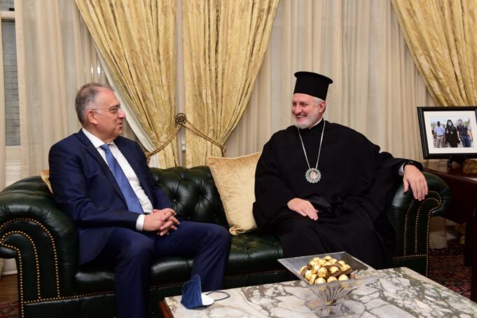 Συνάντηση Αρχιεπισκόπου Ελπιδοφόρου με τον Υπουργό Προστασίας του Πολίτη, Τάκη Θεοδωρικάκο