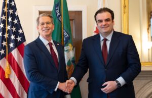 Greek Finance Minister Kyriakos Pierrakakis Meets with U.S. Treasury Secretary