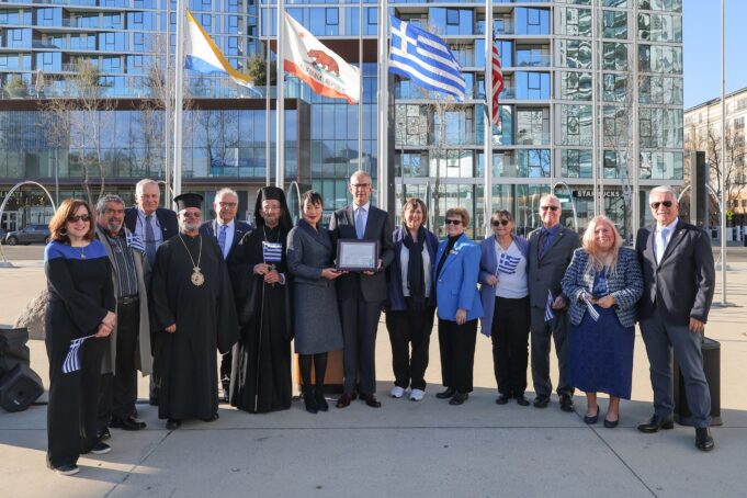San Jose Commemorates Greek Independence with Flag Raising Ceremony