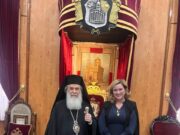 Συνάντηση Μάιρας Μυρογιάννη με τον Πατριάρχη Ιεροσολύμων