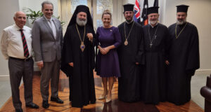 Συνάντηση του Αρχιεπισκόπου Μακαρίου με την Πρωθυπουργό της Βορείου Επικρατείας
