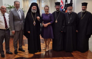 Συνάντηση του Αρχιεπισκόπου Μακαρίου με την Πρωθυπουργό της Βορείου Επικρατείας