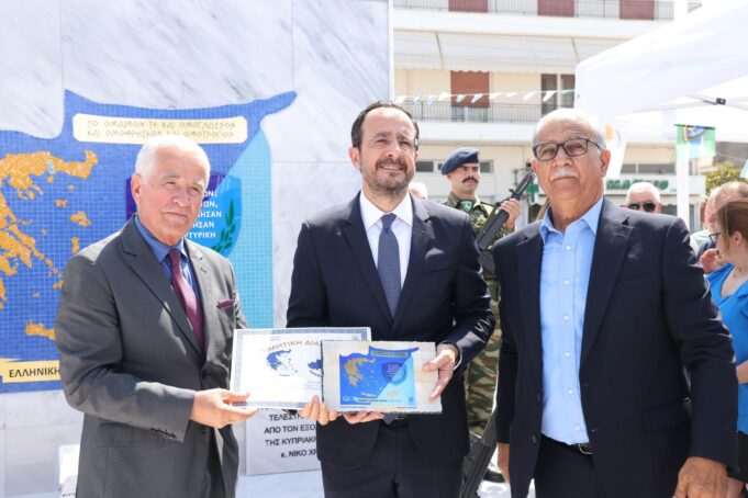 Αποκαλυπτήρια μνημείου Ελλαδιτών οπλιτών και αξιωματικών στην Κεραμωτή από τον Προέδρο της Κύπρου