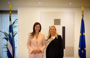 Συνάντηση της Υπουργού Παιδείας με την πρόεδρο του Πανεπιστημίου Yale