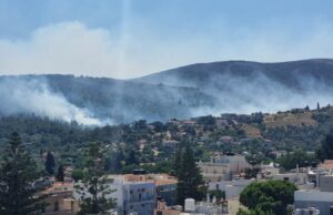 Ολονύχτια μάχη με τις φλόγες θα δώσουν οι πυροσβεστικές δυνάμεις στη Χίο