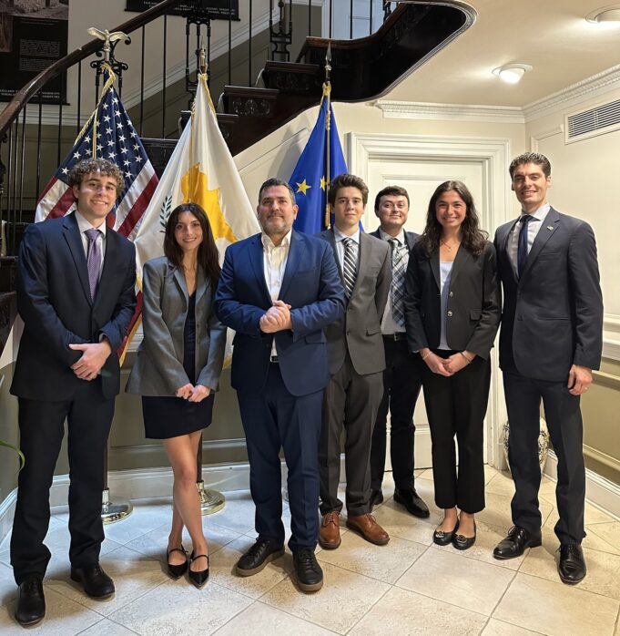 AHI Summer Intern Class Visits Cypriot Embassy, Joined by Ambassador