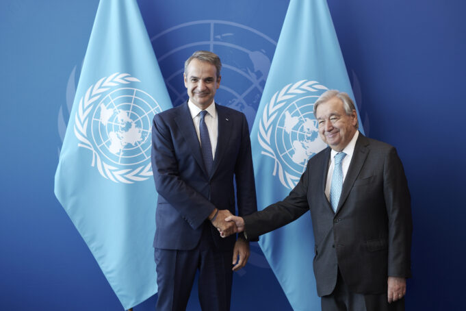 Greek PM Mitsotakis meets with UN Secretary-General