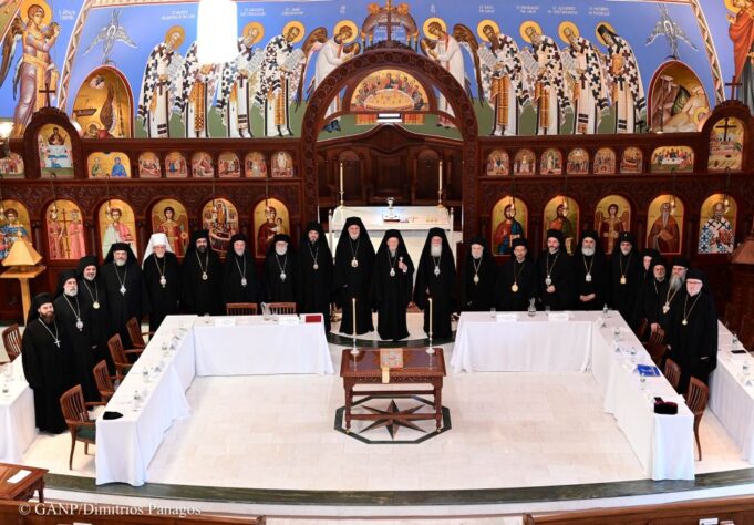 Ο Οικουμενικός Πατριάρχης με τους εν Αμερική Αρχιερείς του Θρόνου