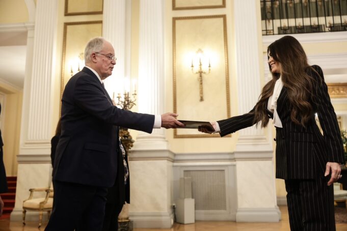 Η νέα Πρέσβης των ΗΠΑ επέδωσε τα διαπιστευτήριά της στον Πρόεδρο της Δημοκρατίας