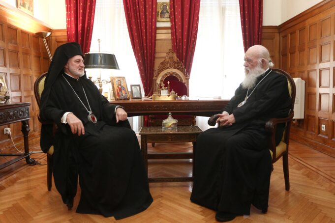 Συνάντηση Αρχιεπισκόπου Αθηνών Ιερωνύμου με τον Αρχιεπίσκοπο Αμερικής Ελπιδοφόρο